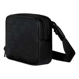 Gucci GG Rubber Effect Black Mini Crossbody